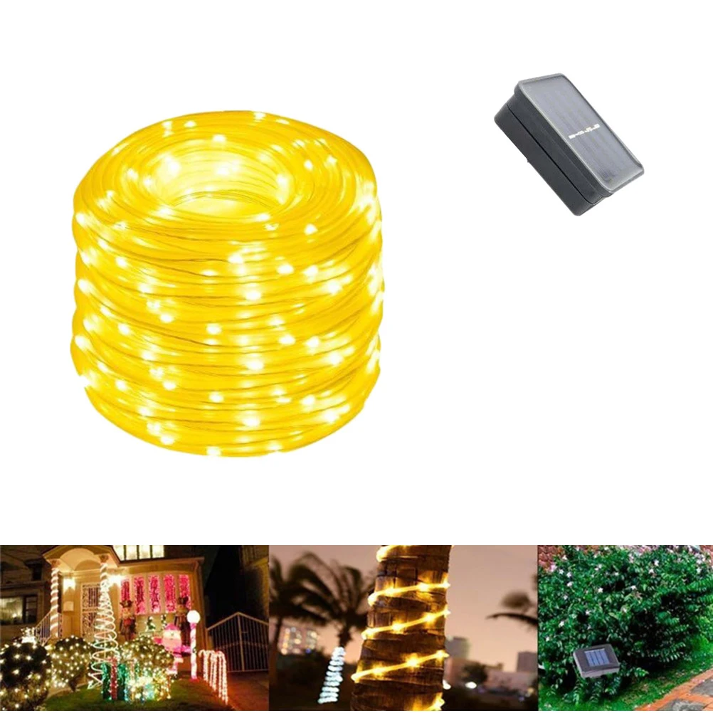 

7 Meters 50 LED Warm White Light Solar Light Strip Solar Powered Party Garden Patio Rope Lights Decoration Fairy Light