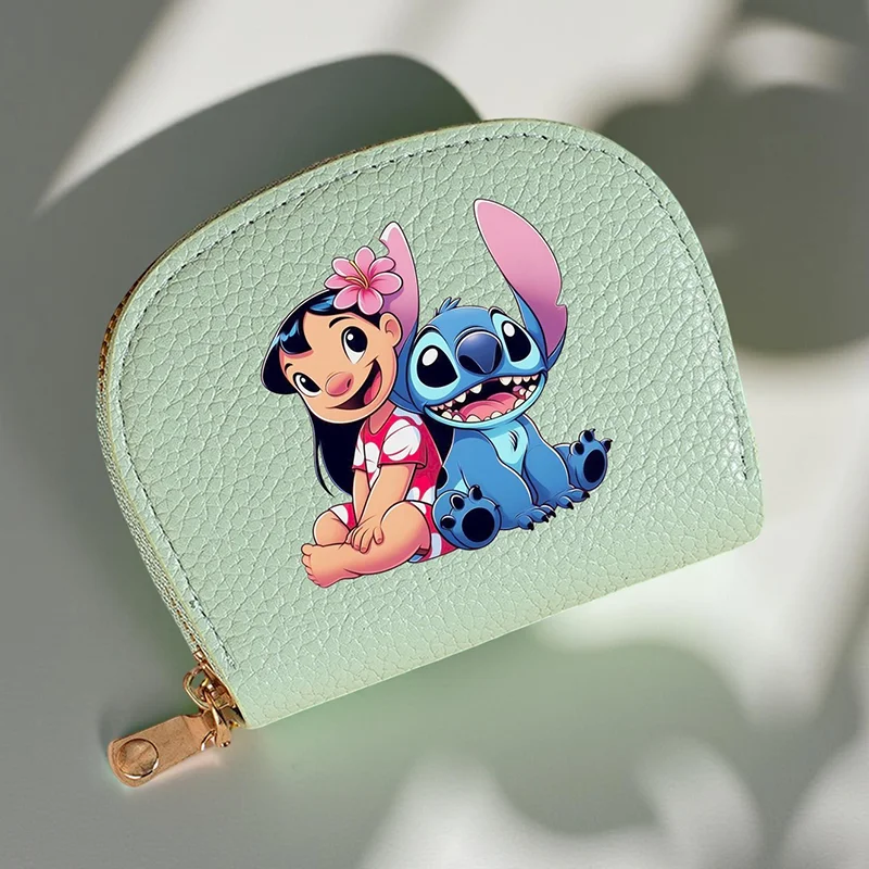 Stitch Short Zipper Wallet – Leichter Mini-Kartenhalter mit bezauberndem Cartoon-Charakter-Design für Bargeld, Münzen und den täglichen Gebrauch