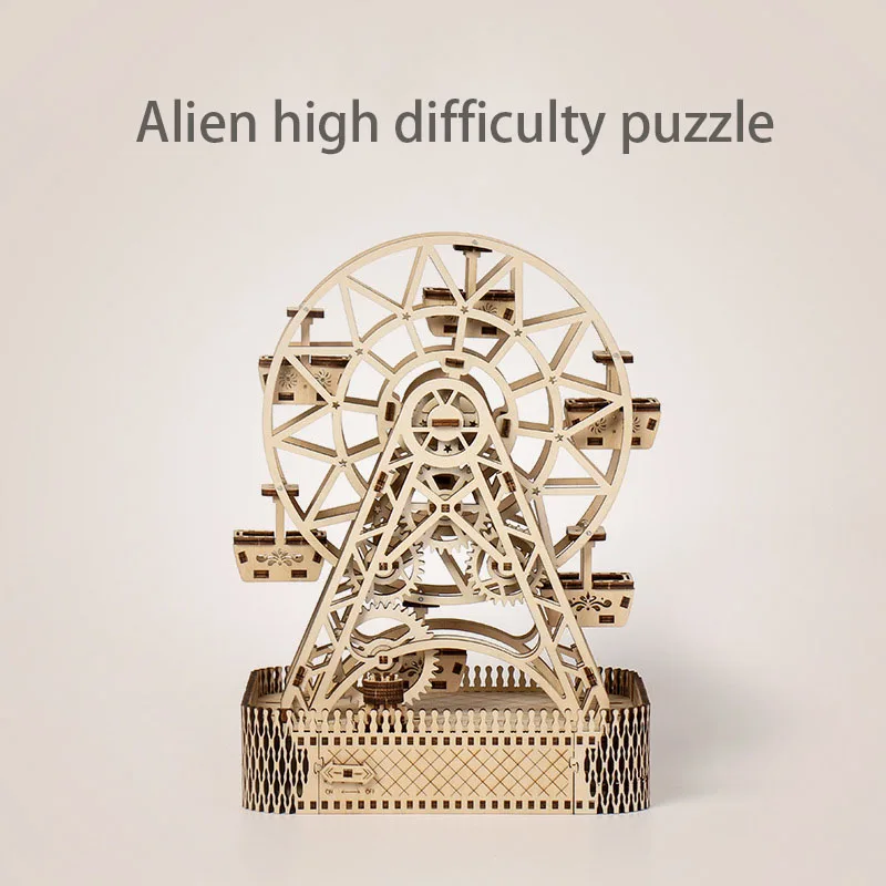 

Christmas Creative Gifts Ferris Wheel Assembly Manual DIY Wooden Toys 3D Jigsaw Puzzle Toys Children's Educational Toys