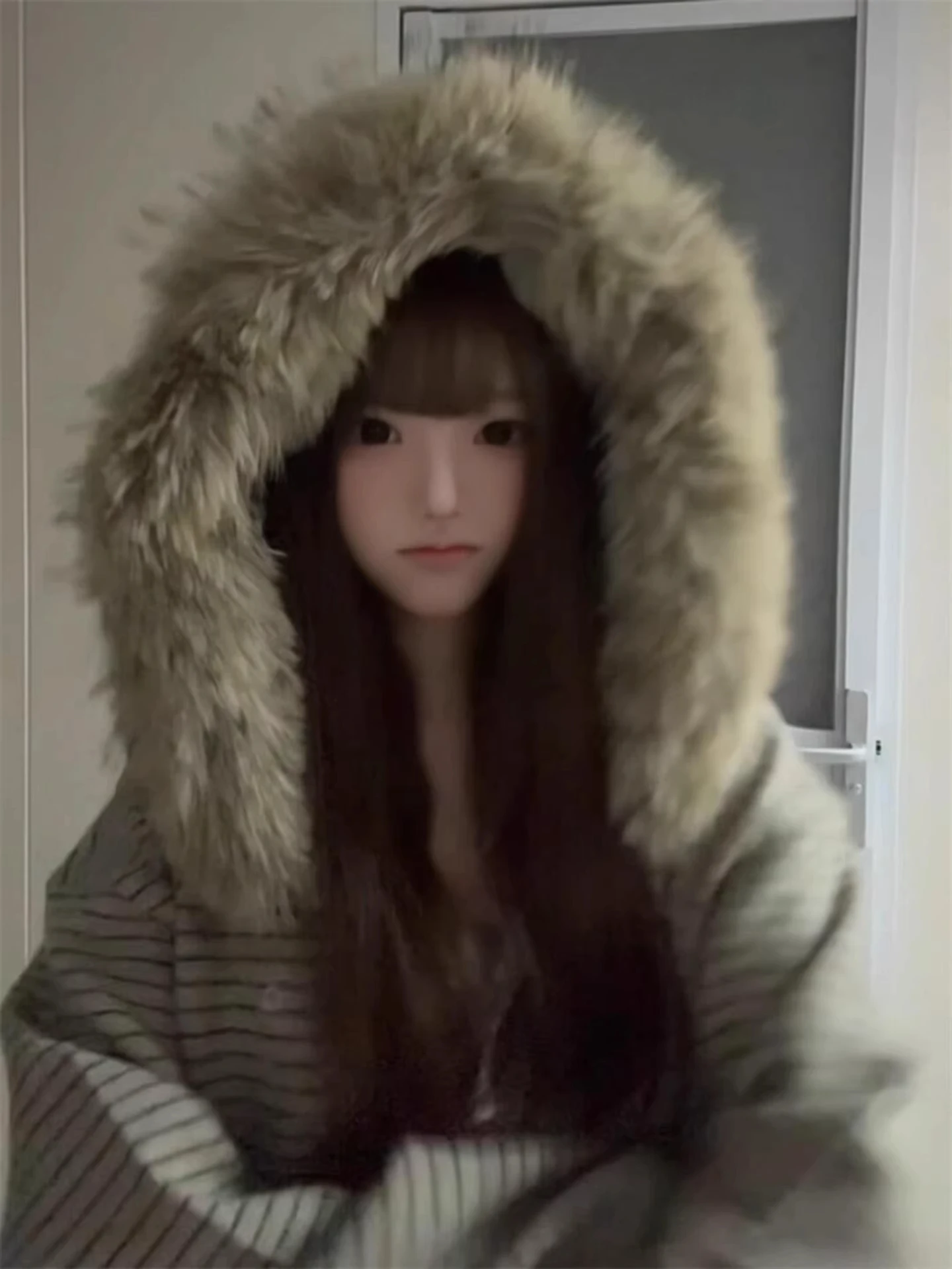 시크한 스트라이프 루즈 후디 여성용 봄 가을 디자인 캐주얼 쿨 탑 롱 슬리브 니트 스웨트셔츠 한국 스타일