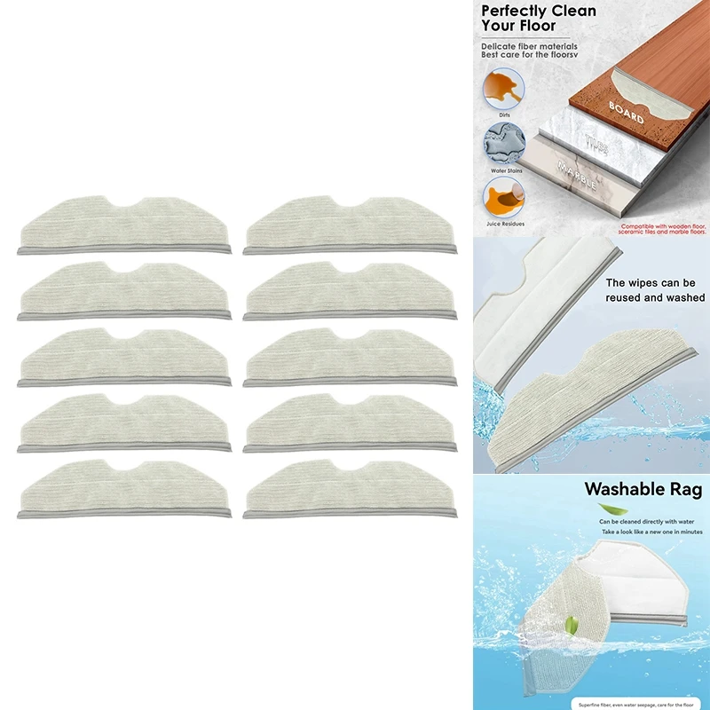 Replacement Mop Pads For NARWAL Freo X Plus Microfiber Reusable Mop Cloth Robot Vacuum Cleaner Accessories