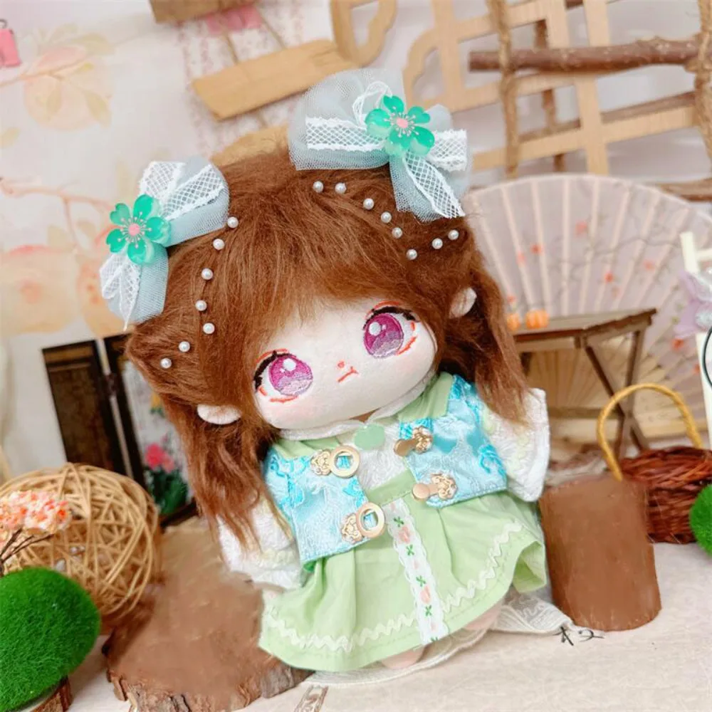 

Green Dress 20cm Cotton Doll Clothes Outfit Kawaii Cotton Doll's Clothes Mini Chinese Style Doll Clothes Children's Gift