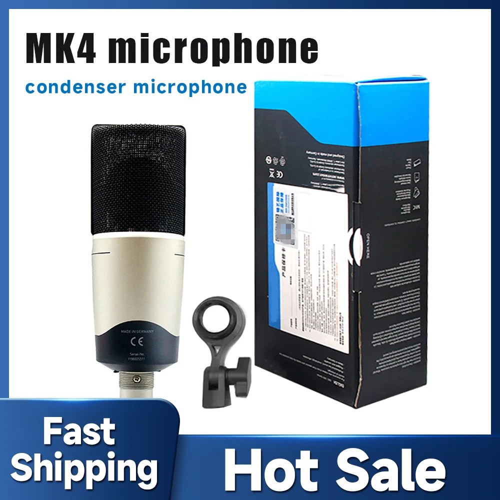 

MK4 Professional Cardioid Dynamic Drum Microphone Karaoke Instrument Metal Micrfono Stage Performance Wired Drum Mic