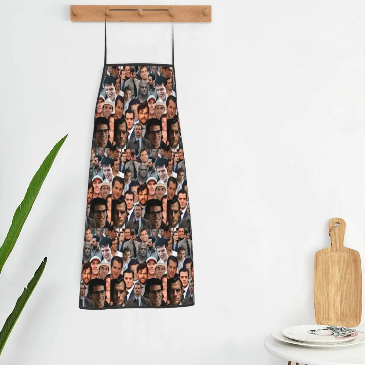 Henry Cavill Photo Collage Apron Chef Cooking Baking Tablier Bib Kitchen Cleaning Pinafore for Women Men Gardening