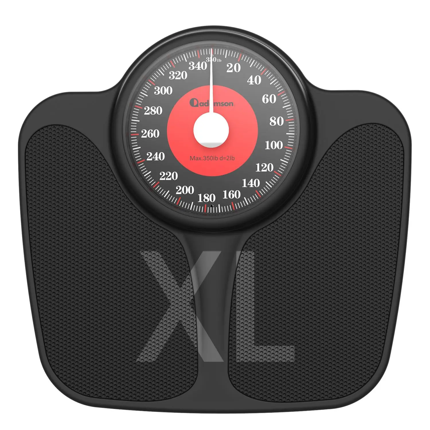 

Mechanical Bathroom Scale - 350 LB Capacity, Anti-Skid Surface, Large Numbers, No Batteries Needed