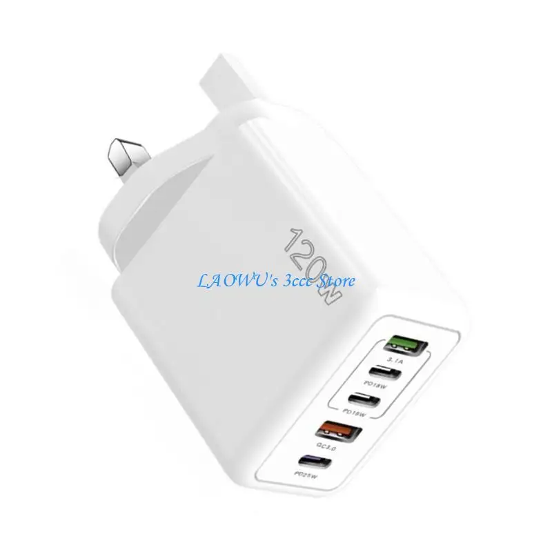 

Y8AD Portable 120W Phone Adapter Charging Plug for Home Office and Travel