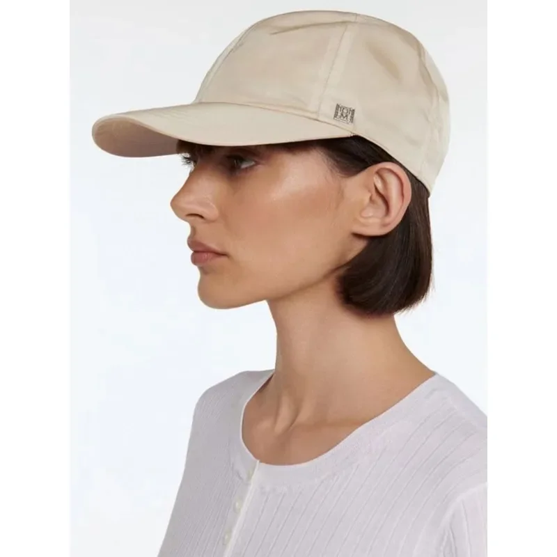 LUXURY Cap for Women Metal Letter Decoration Outdoor Casual Baseball Cap Adjustable for Swedish Niche Duck Tongue Cap