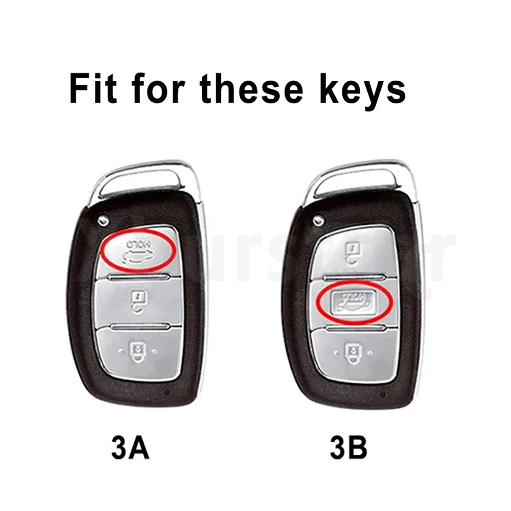 For Hyundai Elantra Accent Solaris Verna ix25 ix35 i20 i30 i40 Tucson Sonata Santa Fe TPU Car Key Case Cover Shell Fob Holder