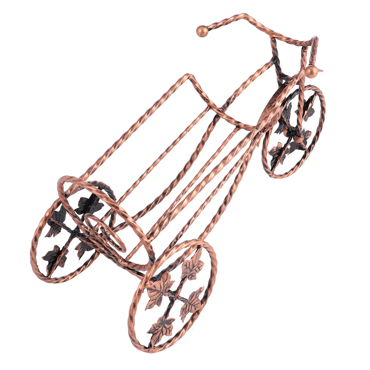 Wine Bottle Rack Tricycle Shape Iron Display Stand for Red White Sparkling Wine Home Bar Decor