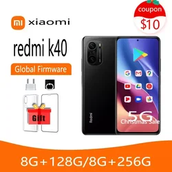 Redmi K40 스마트폰, 스냅드래곤 870, 글로벌 펌웨어, 6.67 인치, 120Hz E4 AMOLED 디스플레이, 48MP, 33W, 고속 5G 휴대폰