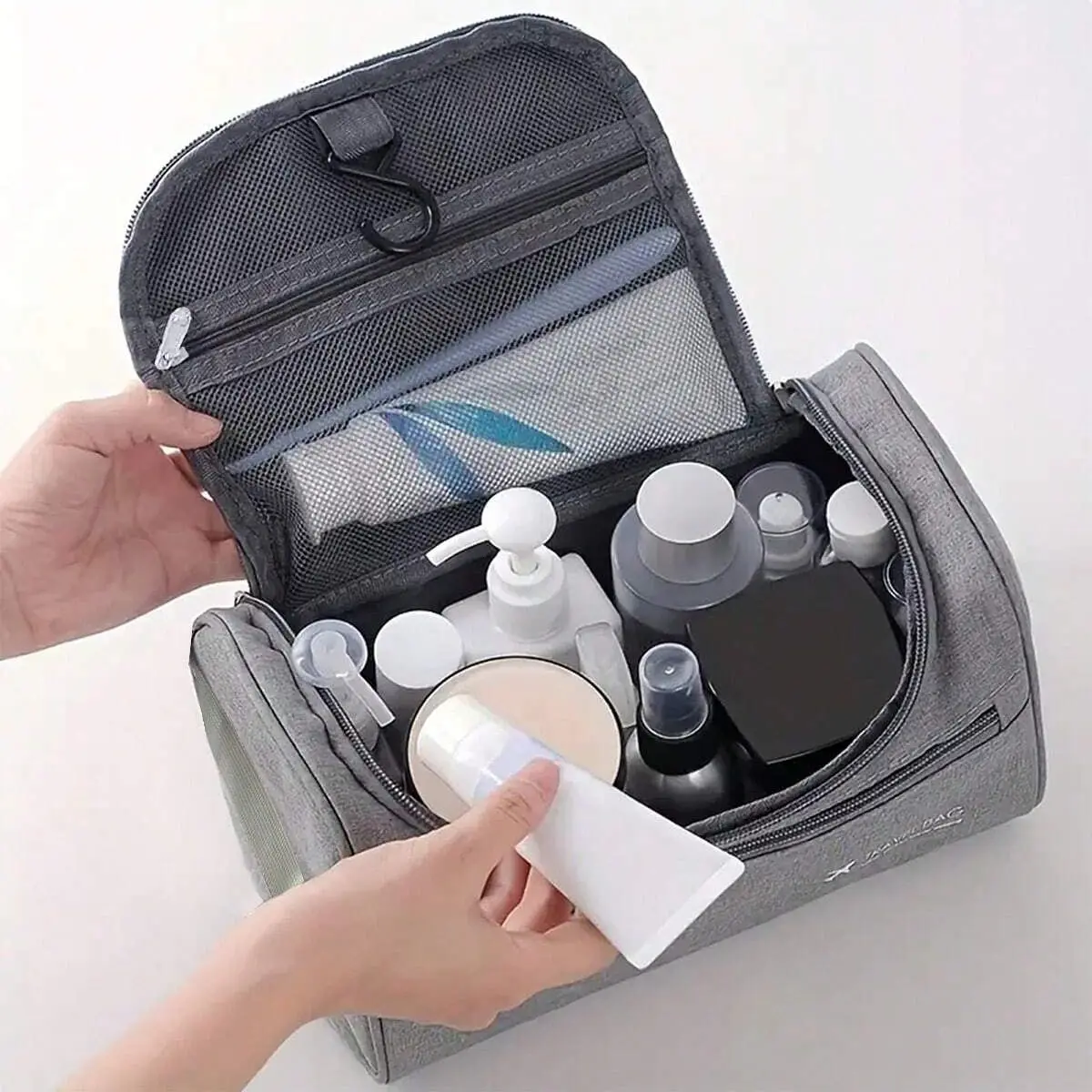 1pc-Outdoor Travel Toiletry Bags Cationic Waterproof Zipper Man Women Waterproof Makeup Bag Cosmetic Bag Beauty Case Make Up Org