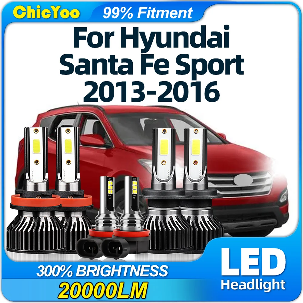 

LED Car Headlight Bulbs 360W 60000LM CSP Chips Auto Headlamps 12V Fog Lights For Hyundai Santa Fe Sport 2013 2014 2015 2016