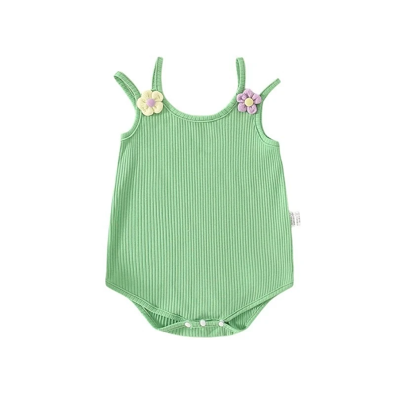 

Baby Girl's Summer Cool Bodysuit Kid's Adorable Floral Sling Romper Newborns Sweet Comfortable Outdoor Jumpsuit for 3-18M