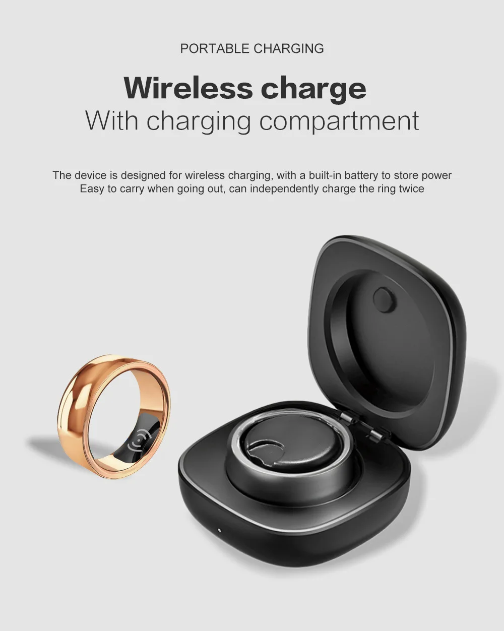 Anello intelligente multifunzionale Localizzatore fitness intelligente Monitor sanitario Controllo app Nuovo anello intelligente per uomo donna