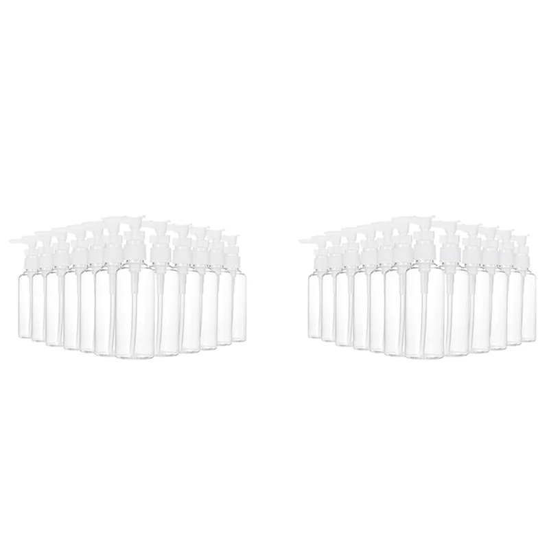 Paquete de A94E-24 botellas de viaje transparentes de 3,4 Oz/100Ml, botella dispensadora de loción para agua, aceite de masaje, champú