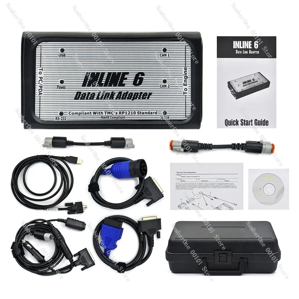 

6 V8.7 V7.62 Data Heavy Duty INLINE6 Полный линейный диагностический сканер для тяжелых грузовиков