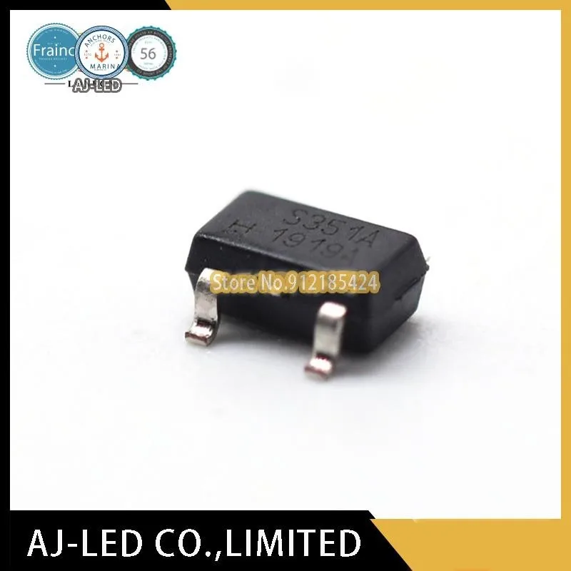 10pcs/lot SS351AT Omnipolar Hall Effect Digital Position Sensor SOT23 Mark:S351A