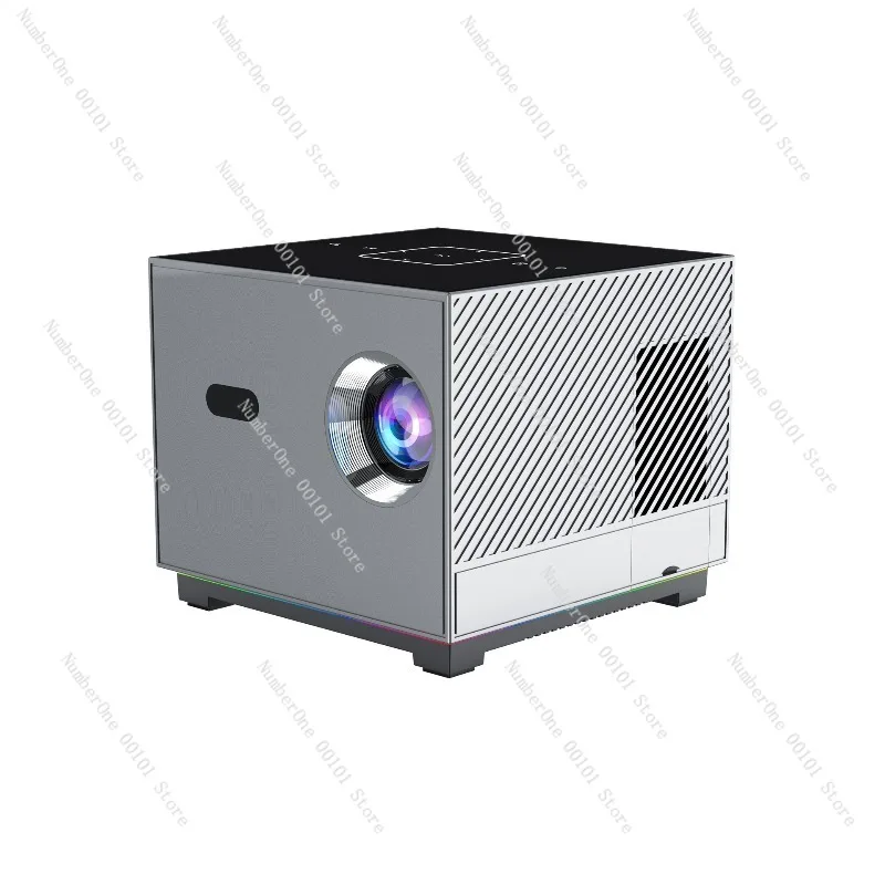 Home projector with bedroom wall projection, ultra-HD 4K decoding, portable, high-definition display, suitable for home cinema