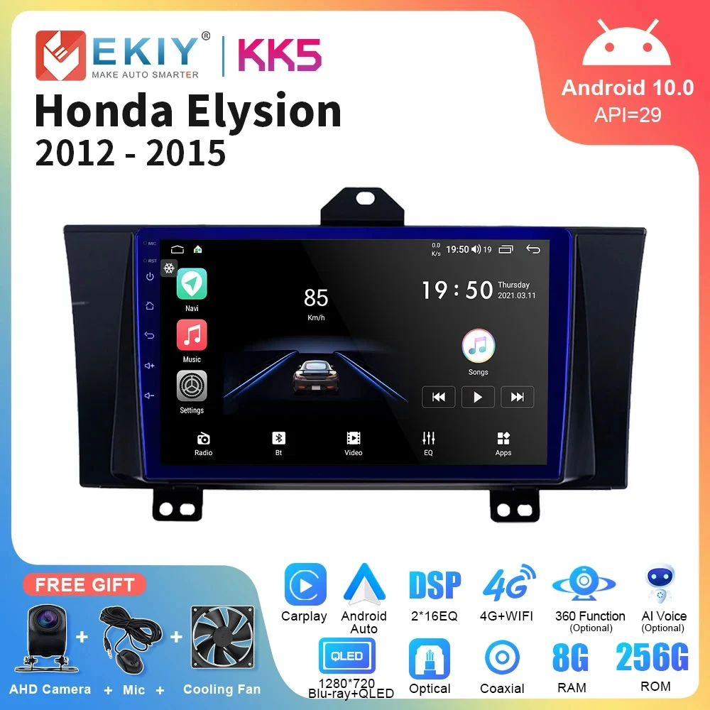 

EKIY KK5 Автомагнитола 2 Din Android для Honda Elysion 2012-2015 9 дюймов мультимедийный плеер навигация GPS Carplay Android авто стерео