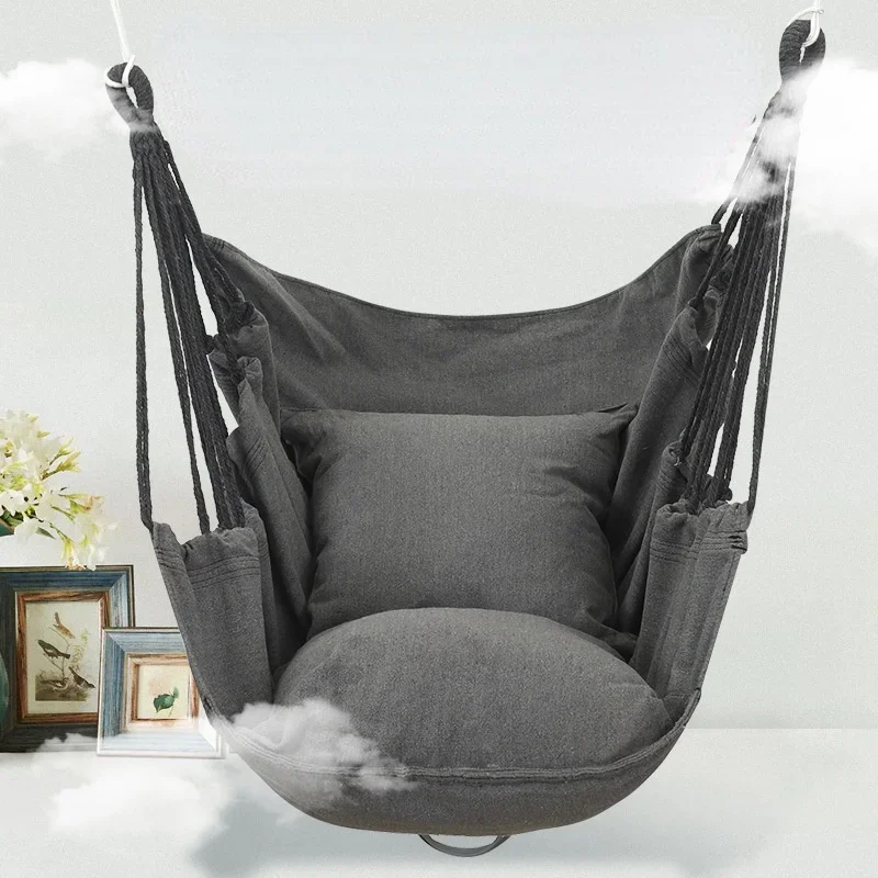 Canvas Hanging Chair Student Dormitory Home Swing Chairs Modern Living Room Decoration Hange Chair Washable Simple Solid Color