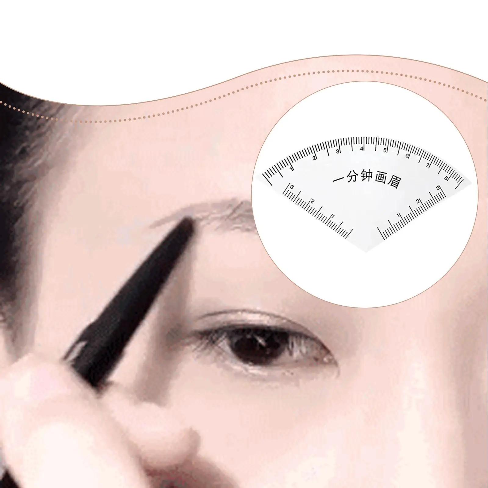 Eyebrow Stencil Ruler Lightweight Accessory with Arch Guide Eyebrow Template