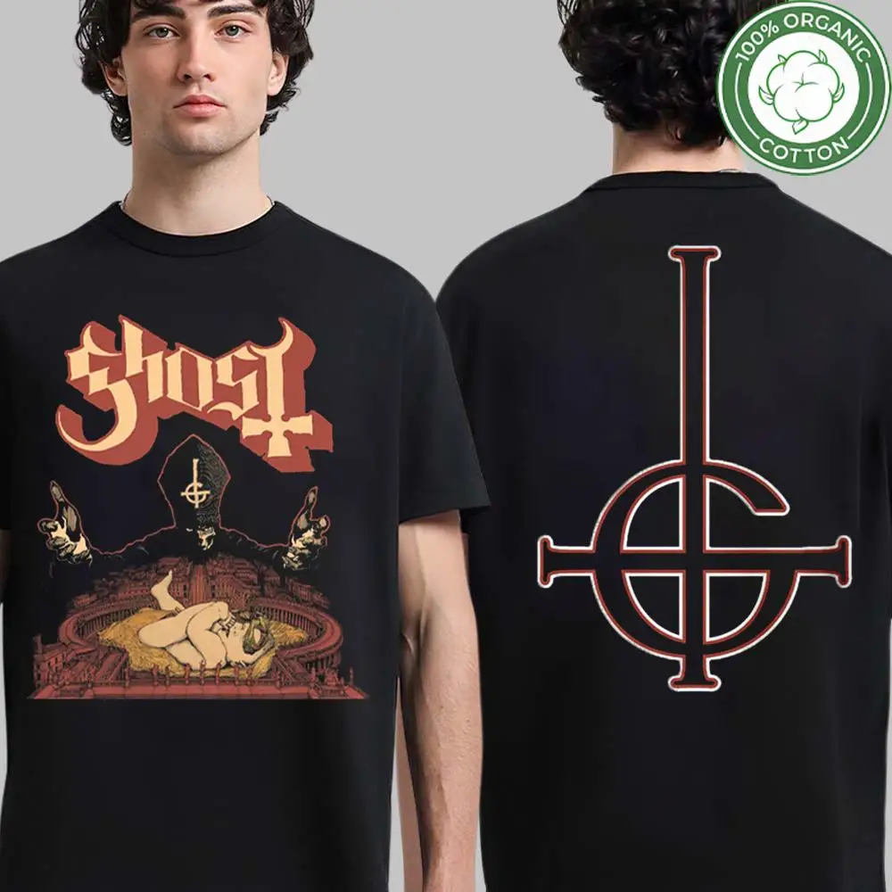 2025 موضة شبح الفرقة المعادن الثقيلة روك ستايل تي شيرت مطبوع المتضخم الشارع الهيب هوب الرجال المحملة العصرية خمر الجرافيك تي شيرت #5