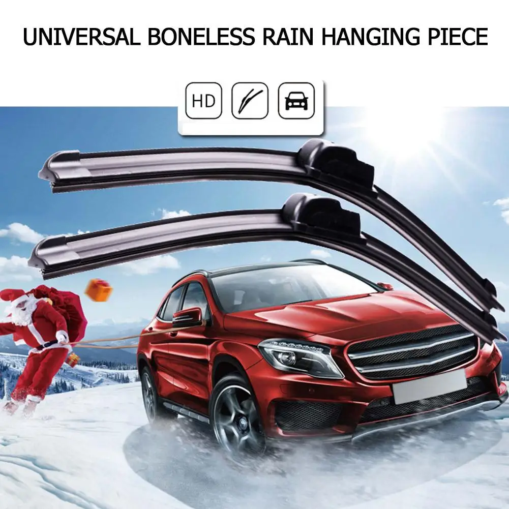 

1 Pair Automotive Universal Soft Rubber Boneless Wiper 19" HD 16" 24" Wiper 22" Automotive Quiet 18" 21" D0R0