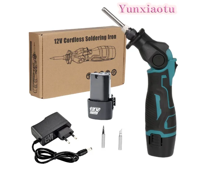 12V Lithium Battery Soldering Iron Portable Household Small Constant Temperature Solder Gun Rechargeable Power Tool