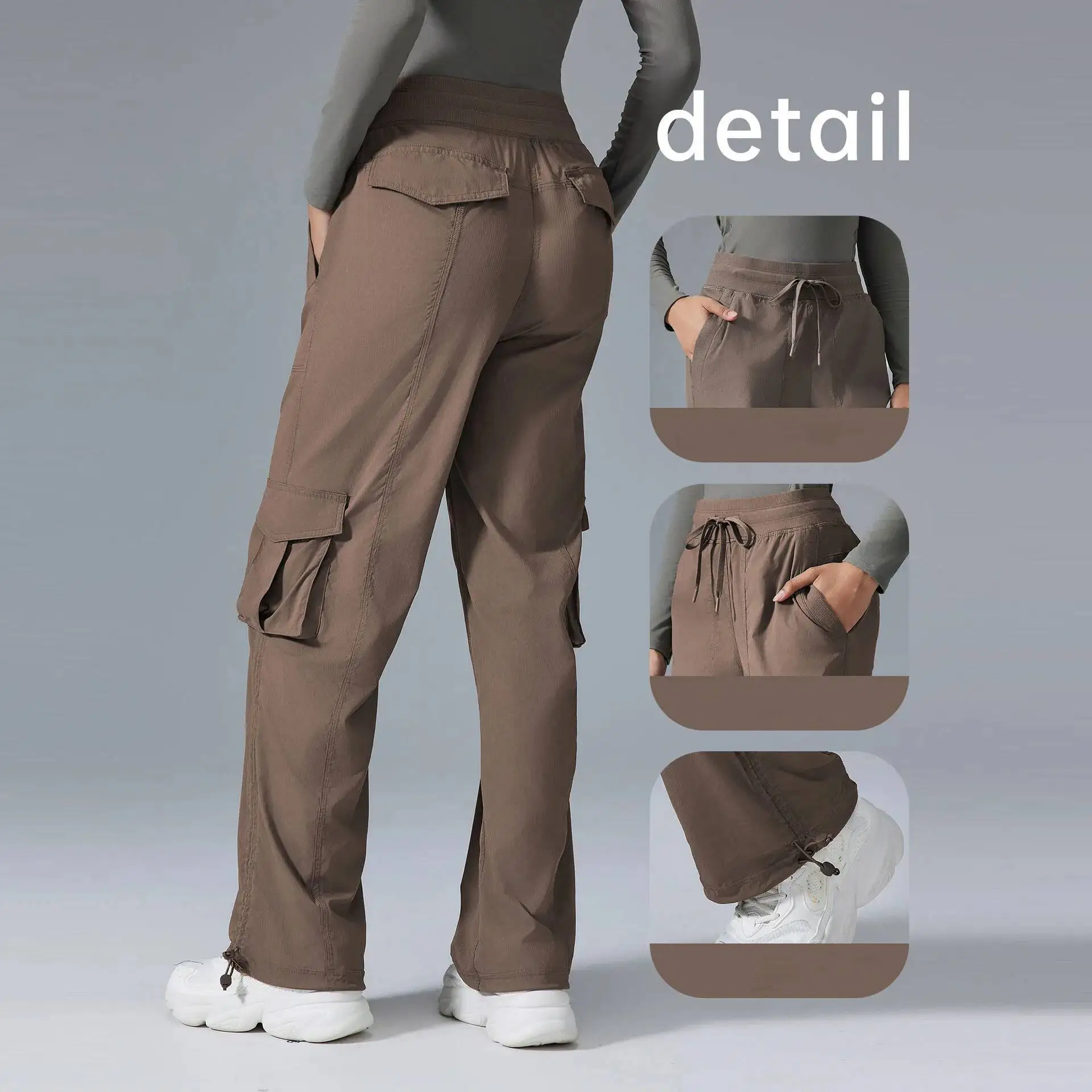 

Women S Casual Sport Loose Slim Drawstring In Quick Dry Cargo Pants Outdoor Running Fiess Long Trousers