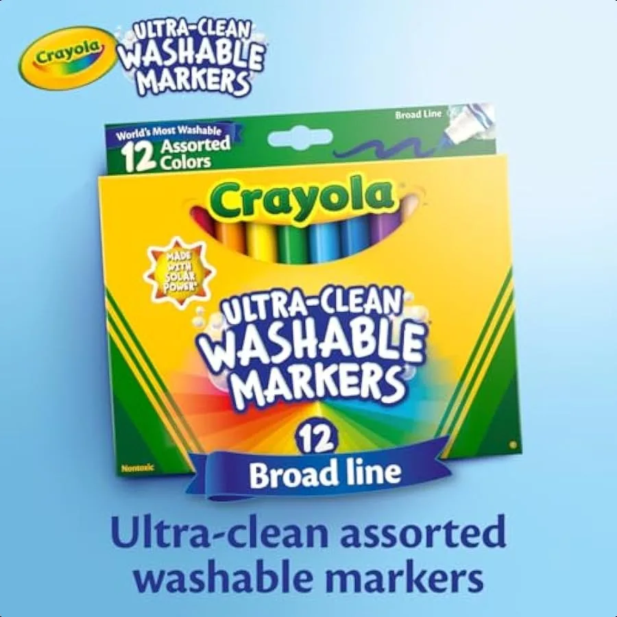 Crayola UltraClean waschbare Marker, 12 Stück