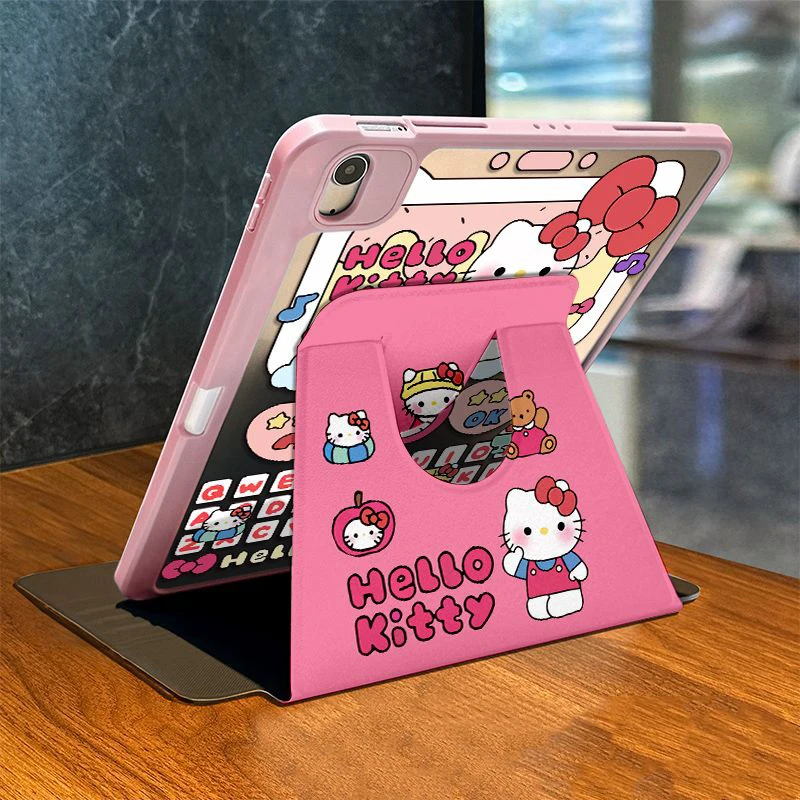 Sanrio HelloKitty Ipad Case Cartoon Silicone Soft Case for Ipad Pro 2018 2020 11 Inch Air 1 2 3 Shockproof Cartoon Cute Case