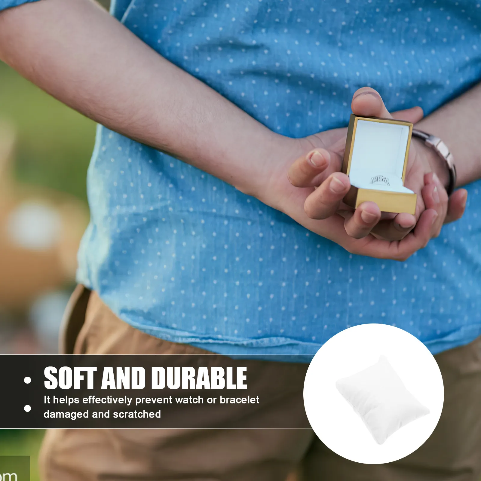 

6Pcs Watch Protective Pillows Jewelry Display Cushion Lint Silk Floss Bracelet Pillow Supple Watch Box Liner Scratch Prevention