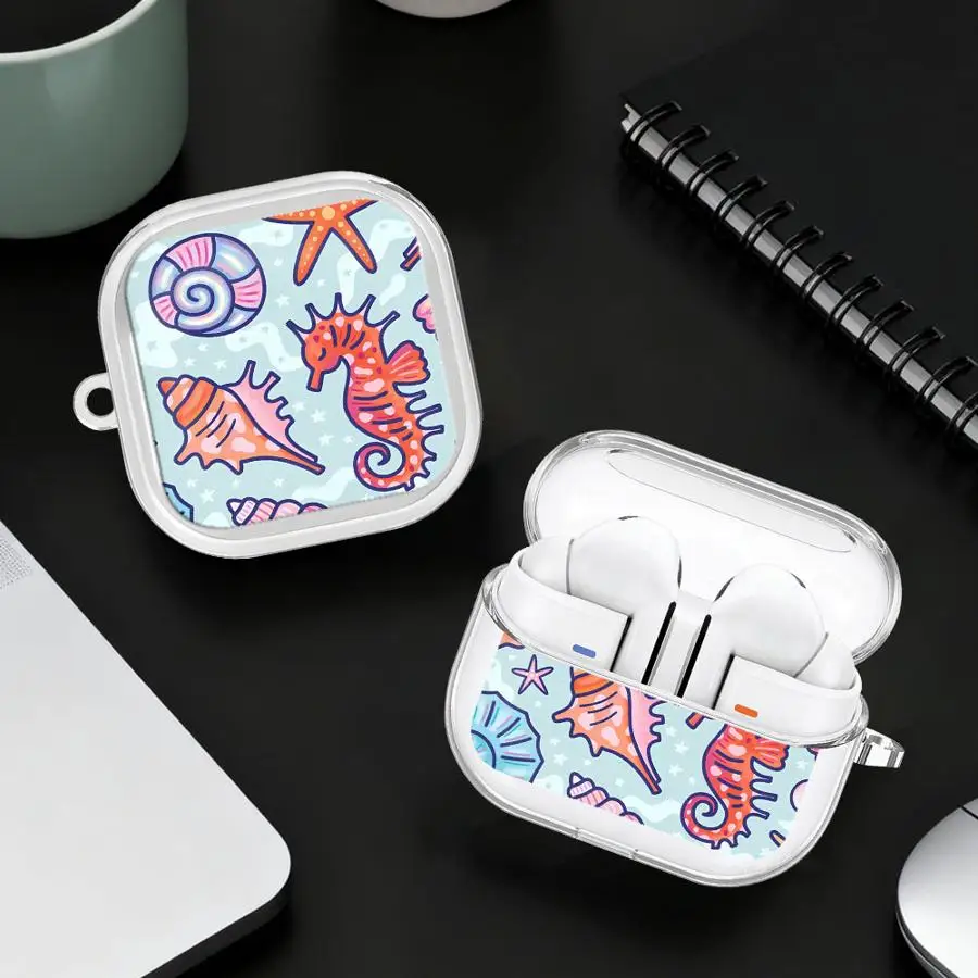 Colorful Marine Organism Earphone Cases Cover Case For Samsung Galaxy Buds 4Pro 2 3 FE 4 Pro 2Pro Live 3Pro