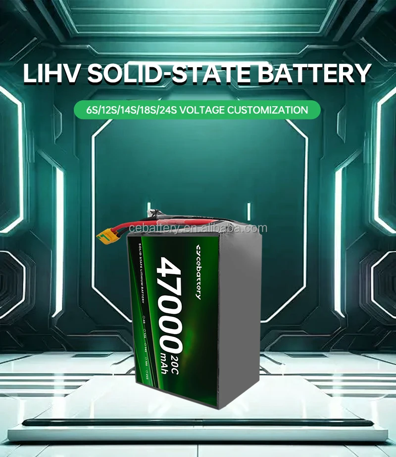 47000mah CE HV Custom Solid State Lithium Ion Battery Pack High Energy 6S 12S 18S 24S Most Acceptable for ODM/OEM
