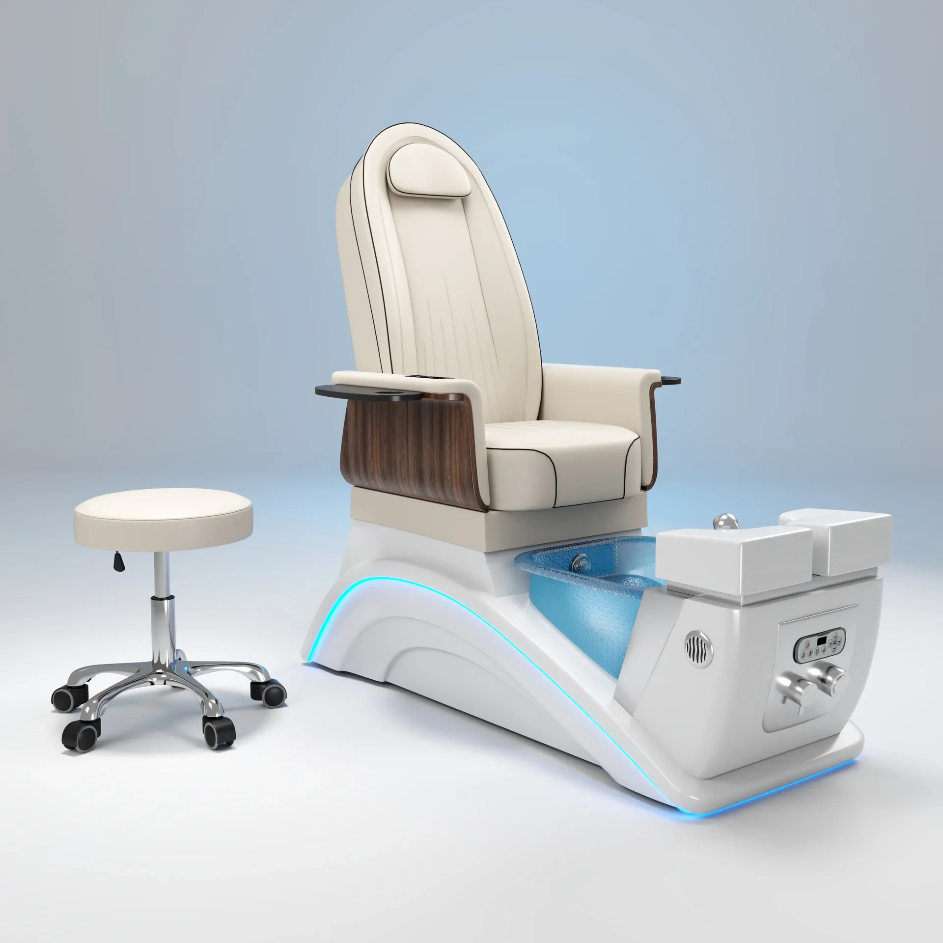 #Electric Massage Pedicure Chair, Spa Salon Foot Soak Sofa, Beauty Nail Parlor, Manicure Pedicure Relaxation, 5-in-1 Function