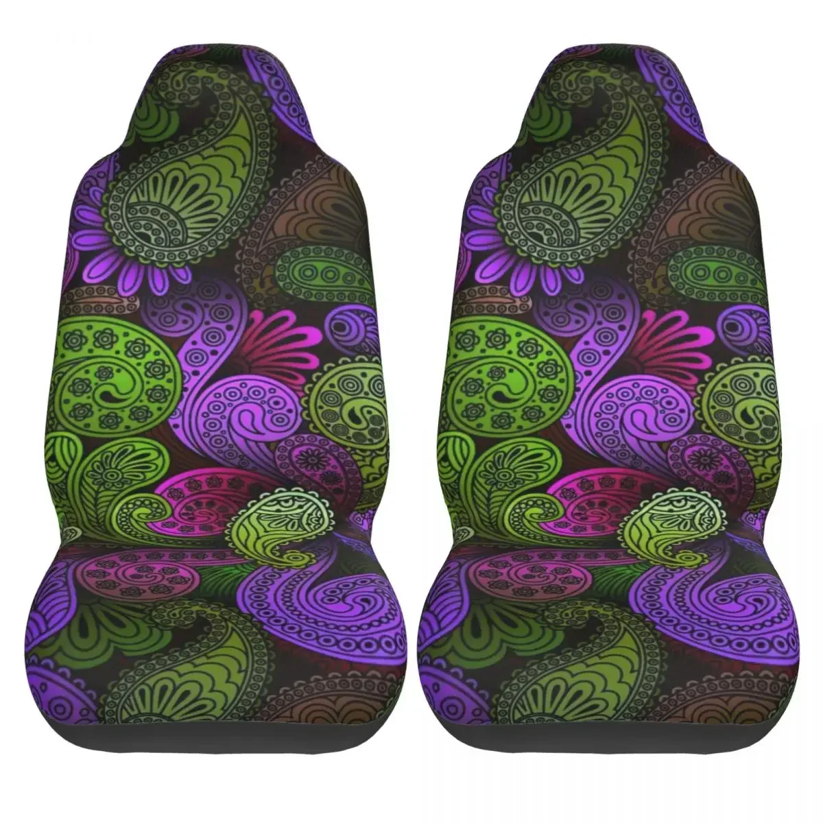 

Paisley Dibujo Funda para asiento coche Impresión personalizada Protector frontal universal Accesorios Juego cojines