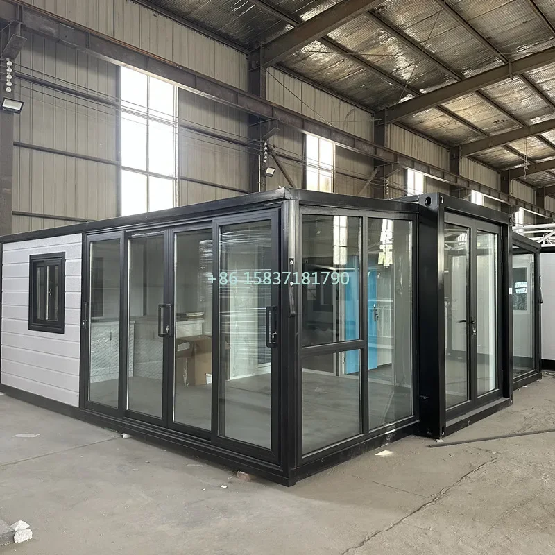 China Folding House 20ft Expandable Container House Widely Using Mobile Container Home Double Wing Expansion Container for Spain
