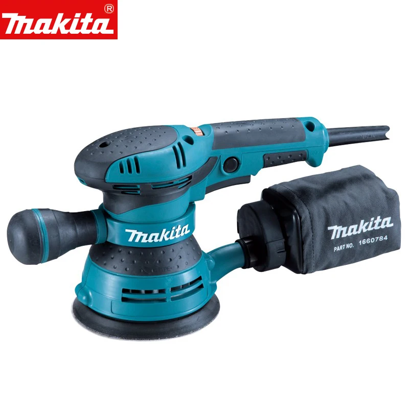 Makita-velocidade Variável Lixadeira Orbitária Aleatória Lixadeira Polidora Moagem Ferramentas Elétricas para Madeira Plana M9200b Bo5041 M9204b 5