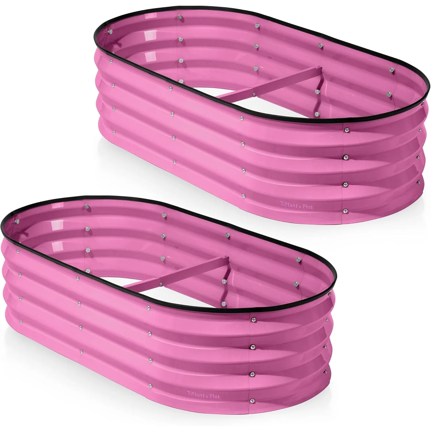 

Galvanized Raised Garden Beds Outdoor // 4×2×1 ft (2-Pack) Planter Raised Beds for Gardening, Vegetables, Flowers (Pink)