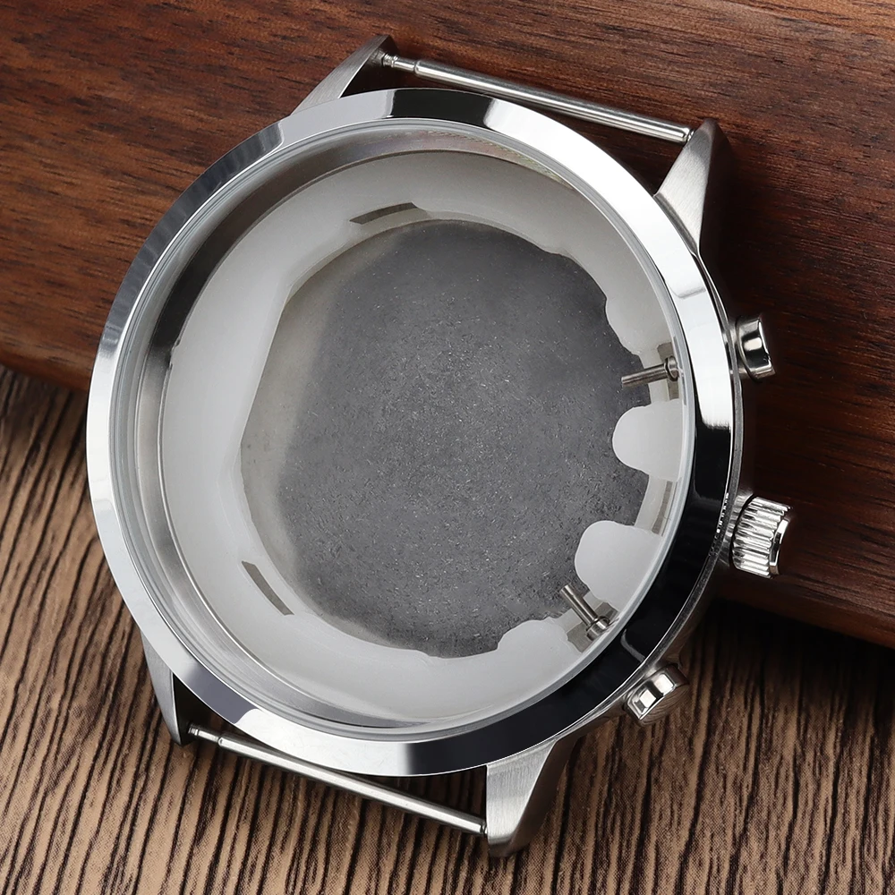 

Корпус для часов 46,8 мм, задняя крышка из нержавеющей стали, аксессуары для часов, для кварцевого механизма VD53, детали для самостоятельной сборки, запчасти для ремонта циферблата 41 мм