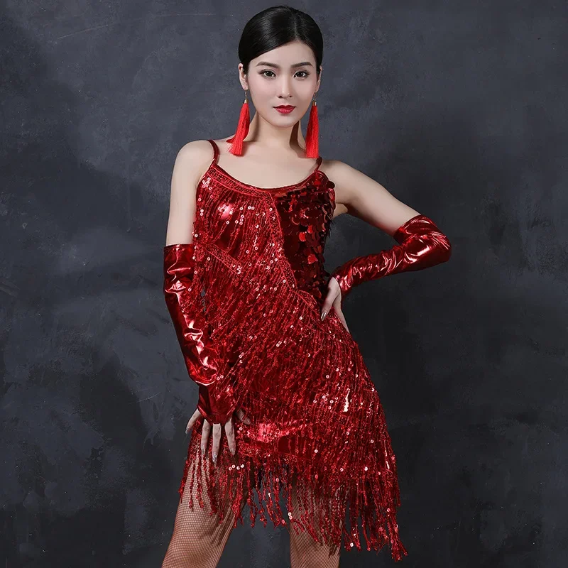 Abiti da ballo latino di lusso donne/ragazze/signora nuova frangia Sexy Salsa/sala da ballo/Tango/Cha Cha/Rumba/Samba/abiti latini per ballare