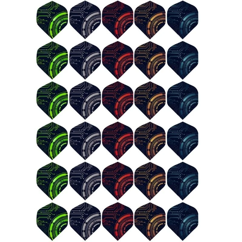 30Pcs/Pack Tail Wing Flight Outdoor Sports for Soft Tip Darts Accessories Equipment Supplies for Dart Games