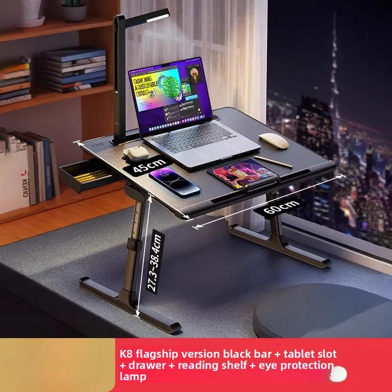 Portable Bed Tray Table Adjustable Laptop Stand Study Desk for Reading Writing Office Work