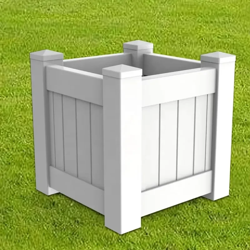 UV Protection PVC Flower Pot Box Easy to Clean Window Planter Metal Eco Friendly Container