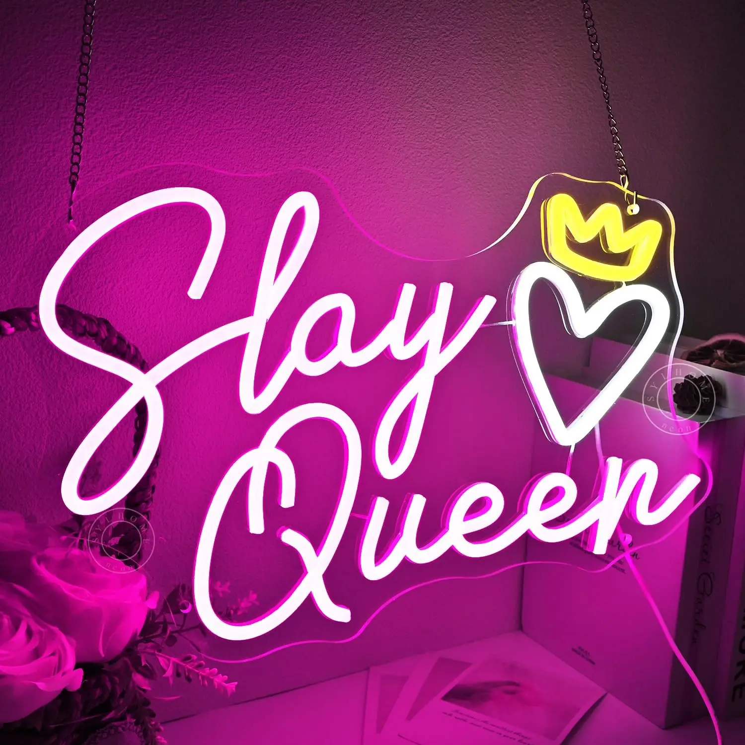 Letrero de pared de neón fresco, luces de neón regulables para Bar, dormitorio, decoración de sala de juegos para niñas, dibujo estético, regalos de cumpleaños para adolescentes