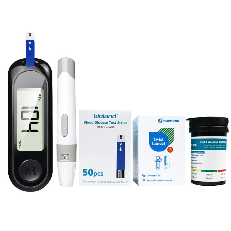 Blood Glucose Meter Diabetes Testing Kit Diabetes Lancet Machine Blood Sugar Meter Glucometer 50 Test Strips 5S Get Results Fast