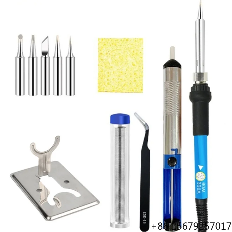 OKYN-G5200 60W Adjustable Temperature Electric Soldering Iron Kit with Stand Multi Plug Options