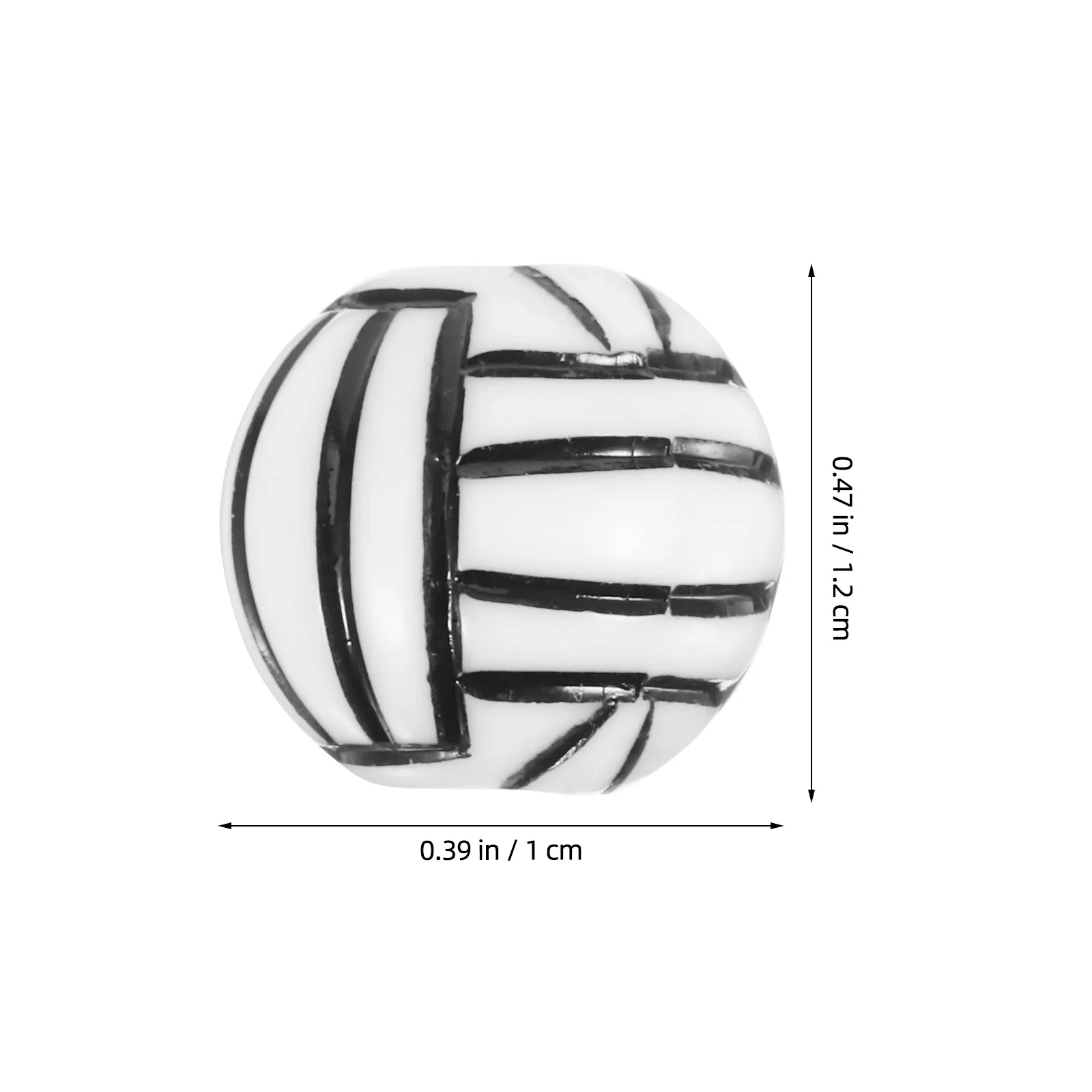 100 Pcs DIY Bead Acrylic Sports Ball Beads Bracelet Decoration Accessory for Jewelry Volleyball Crafts Making