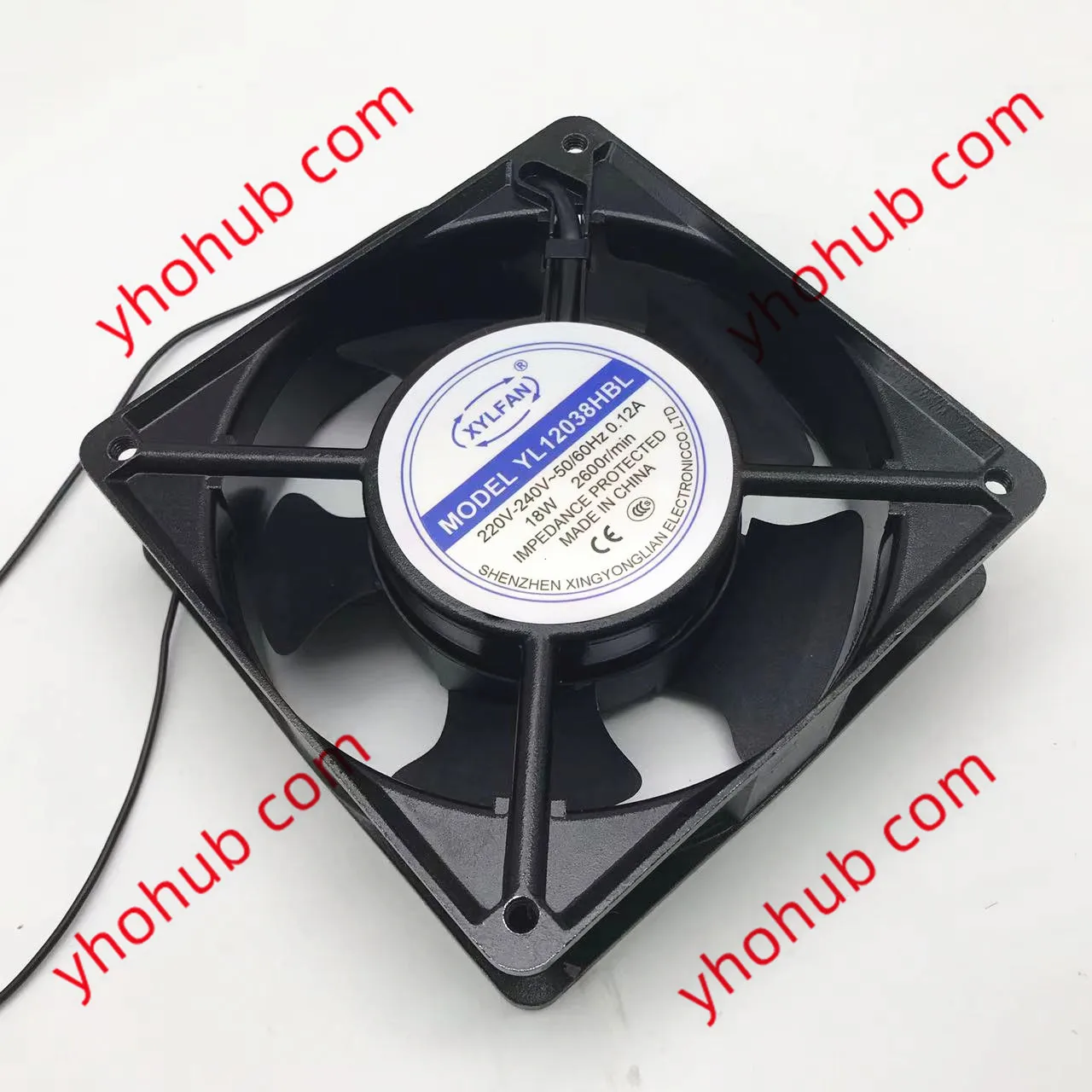 

XYLFAN YL12038HBL AC 220V 0.12A 120x120x38mm Server Cooling Fan