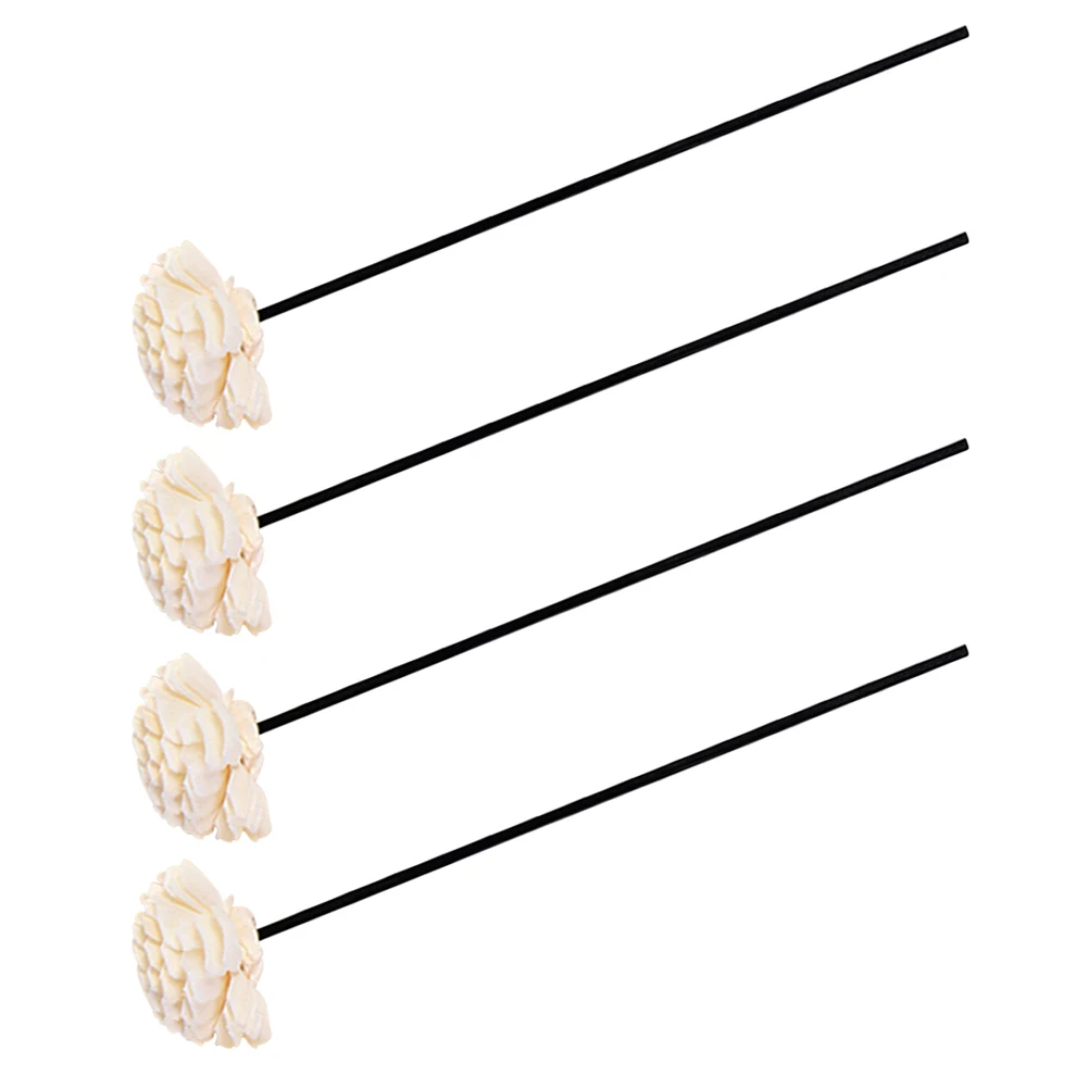 

4pcs Aromatherapy Rattan Diffuser With Sticks Home Fragrance Sticks Fragrance Flowers Home Scent Refill Bathroom Office Spa Yoga